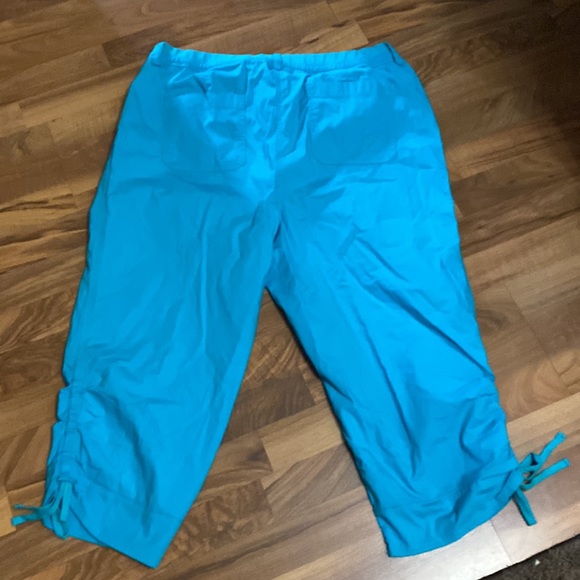 Chico’s Collection Cropped Pants Capri Blue sz 3/XL - Picture 3 of 7